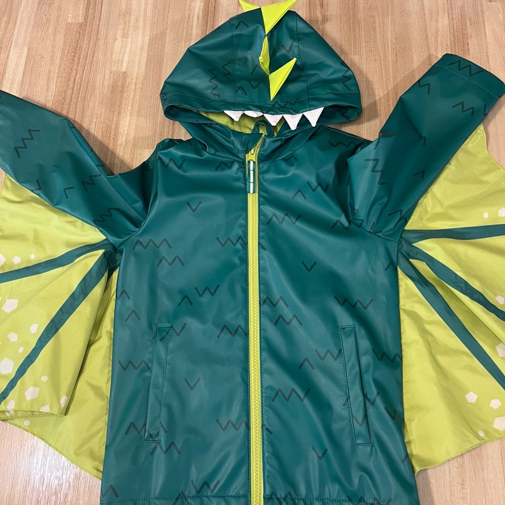 Cat and Jack dragon sleeve rain coat, Toddler 4T